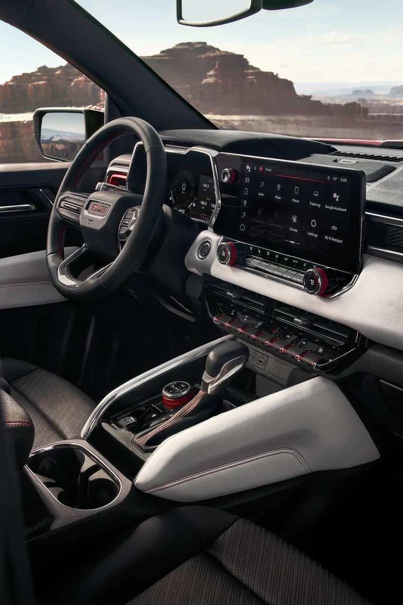 2026 GMC Canyon infotainment system at Sudbay GMC in Gloucester MA